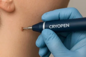 Person receiving skin tag removal St John's Wood